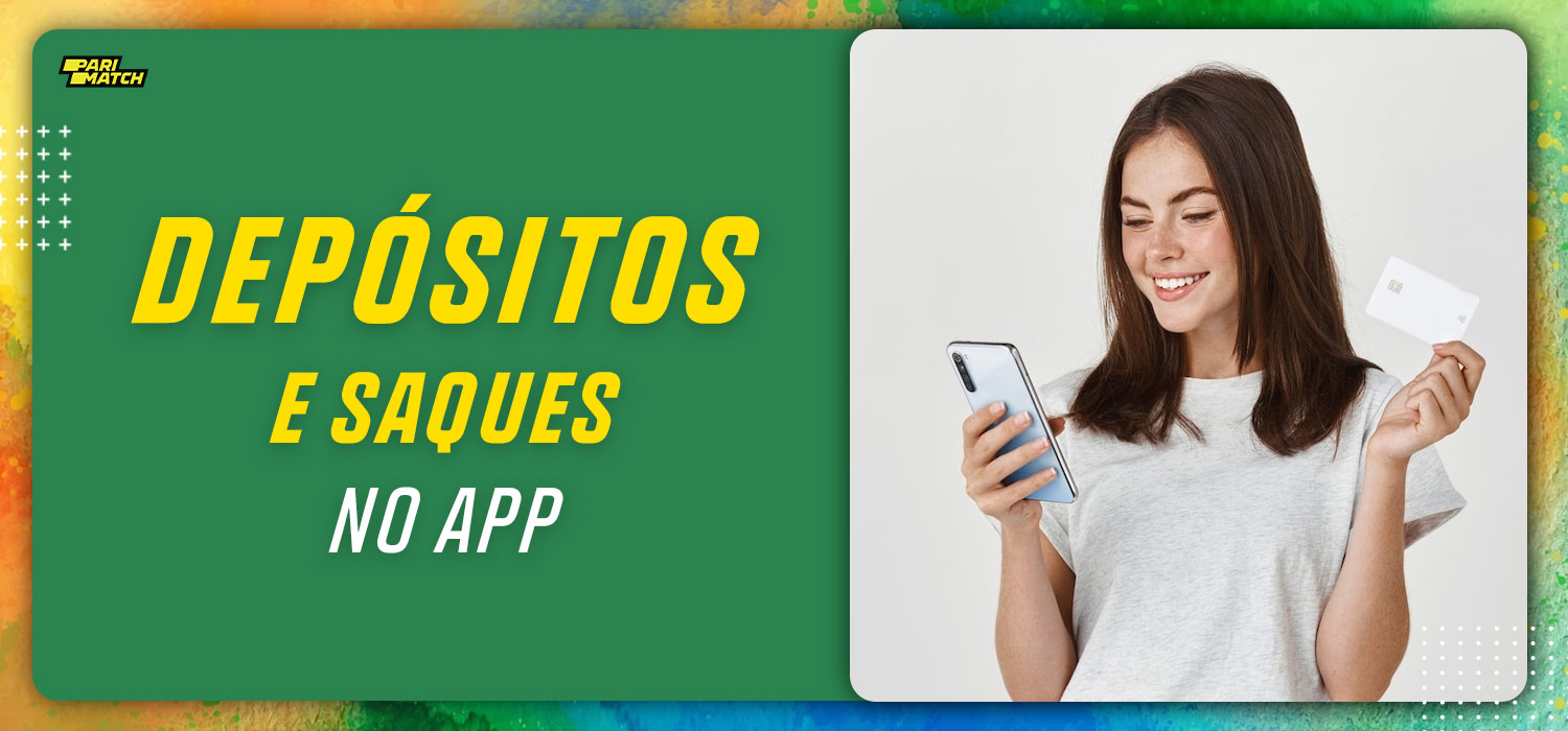 Depósitos e saques no Parimatch Brasil App